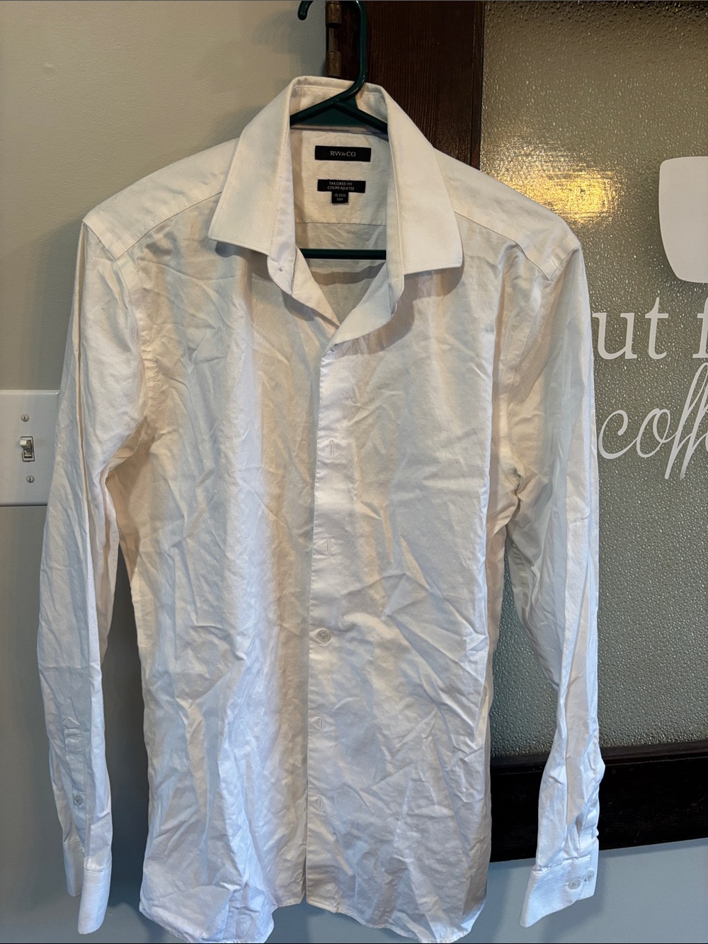 RW&CO. White Men’s Dress Shirt - Collared Button-Up